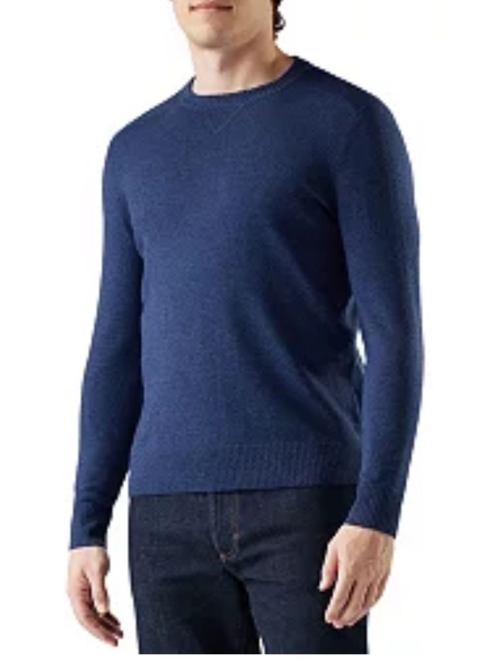 Smartwool Merino Wool Blend Sparwood Crewneck Sweater Blue - Size Large